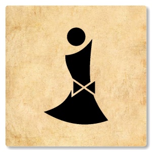 WC ženy, 118x118mm, pergamen, Nevada